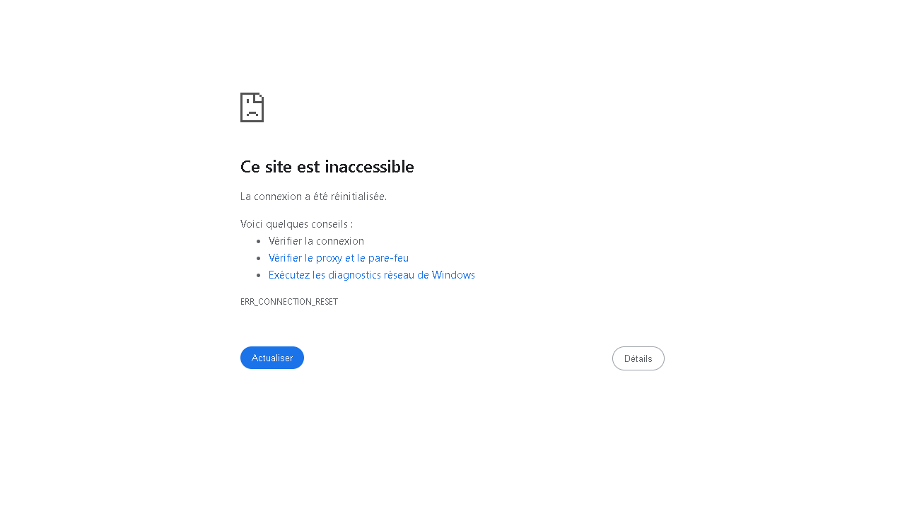 Capture d'écran de http://capbleu.be/